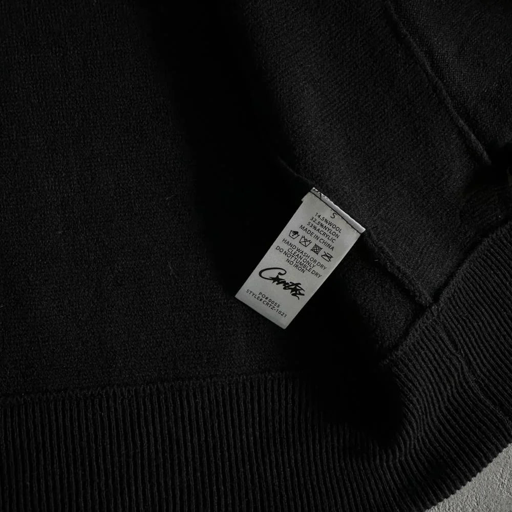 CORTEIZ Knit Zip-Up Fleece - Black
