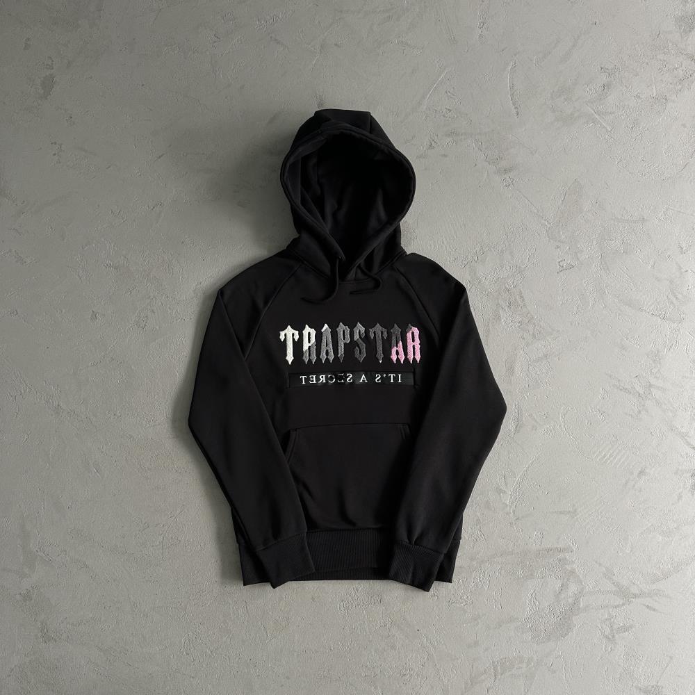 Trapstar Decoded Short Set - Black/Pink