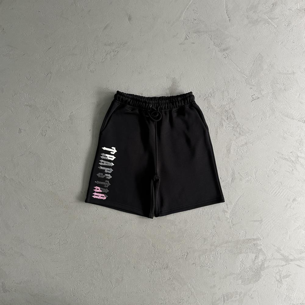 Trapstar Decoded Short Set - Black/Pink