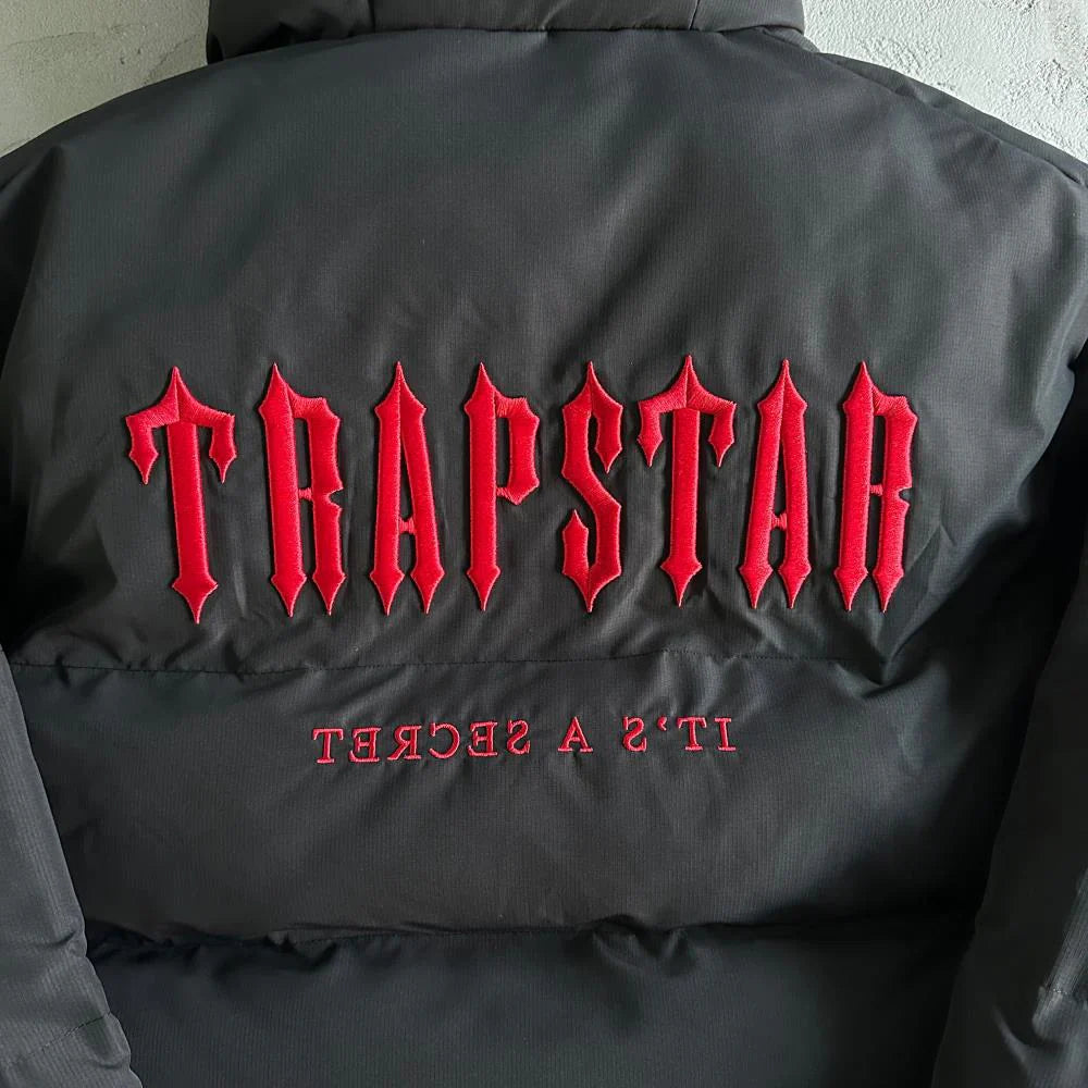 Trapstar Decoded 2.0 Hooded Puffer - Black/Red