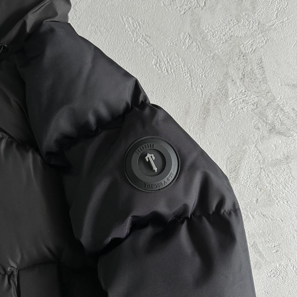 Trapstar Irongate Arch Puffer Jacket - Black/Black