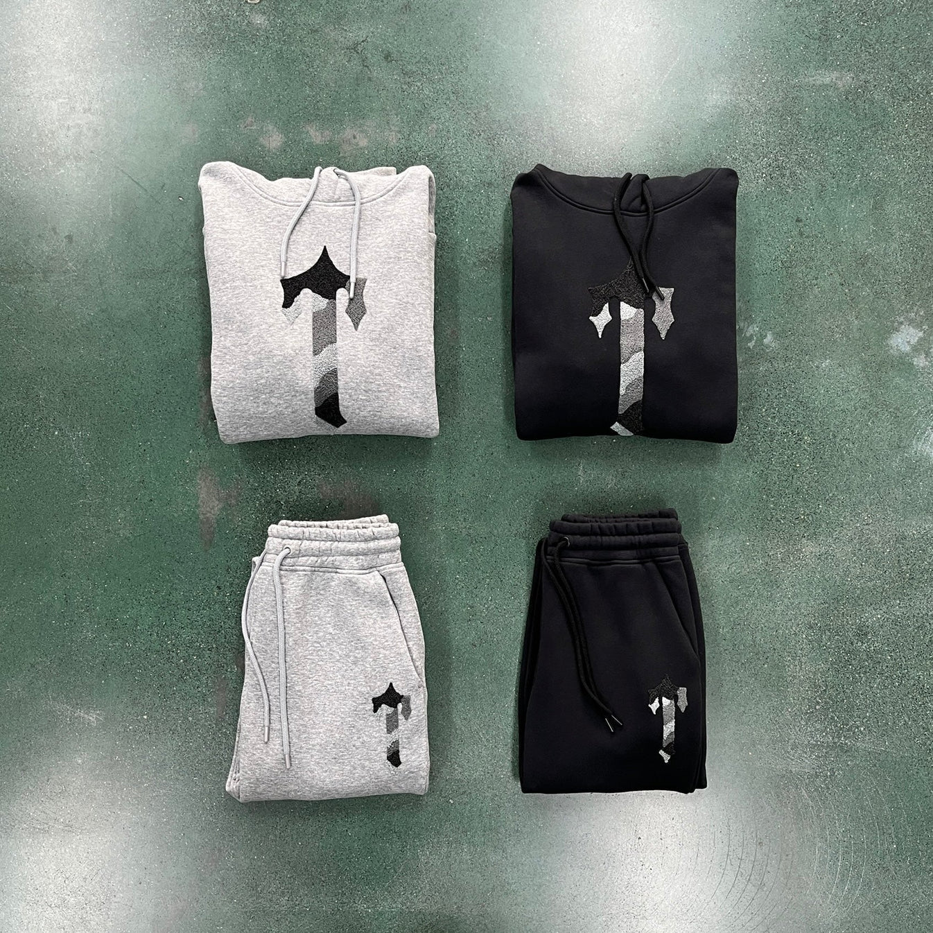 Trapstar Camo T Tracksuit - Black/Grey