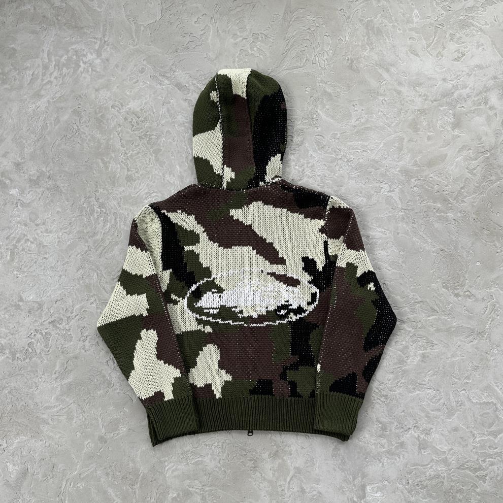 CORTEIZ Alcatraz Heavy Knit Zip Hoodie - Camo