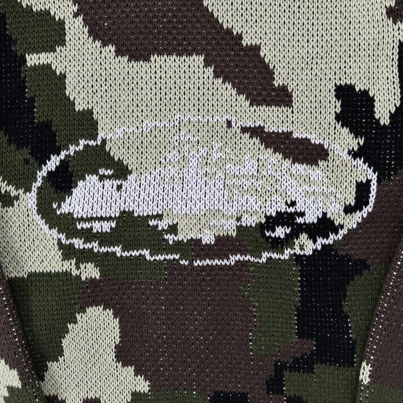 CORTEIZ Alcatraz Heavy Knit Zip Hoodie - Camo