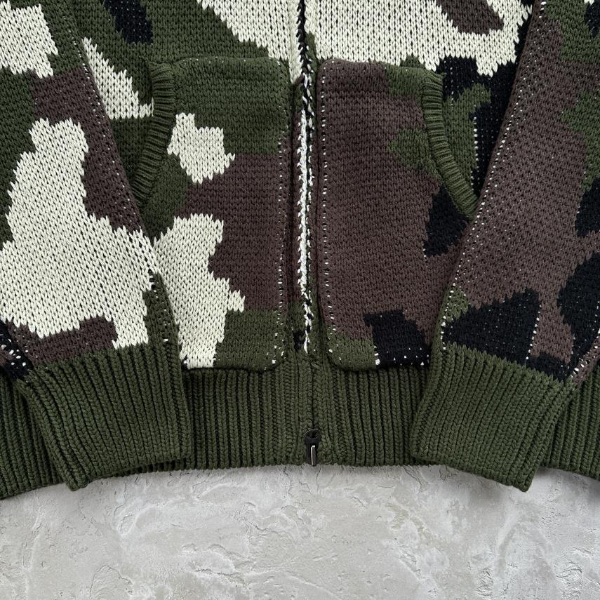 CORTEIZ Alcatraz Heavy Knit Zip Hoodie - Camo