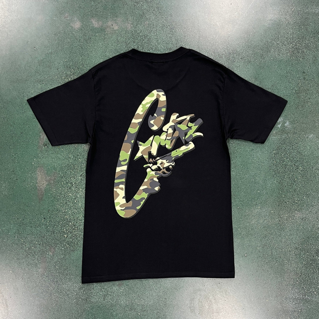 CORTEIZ Camo Gunslinger T-Shirt - Black/White