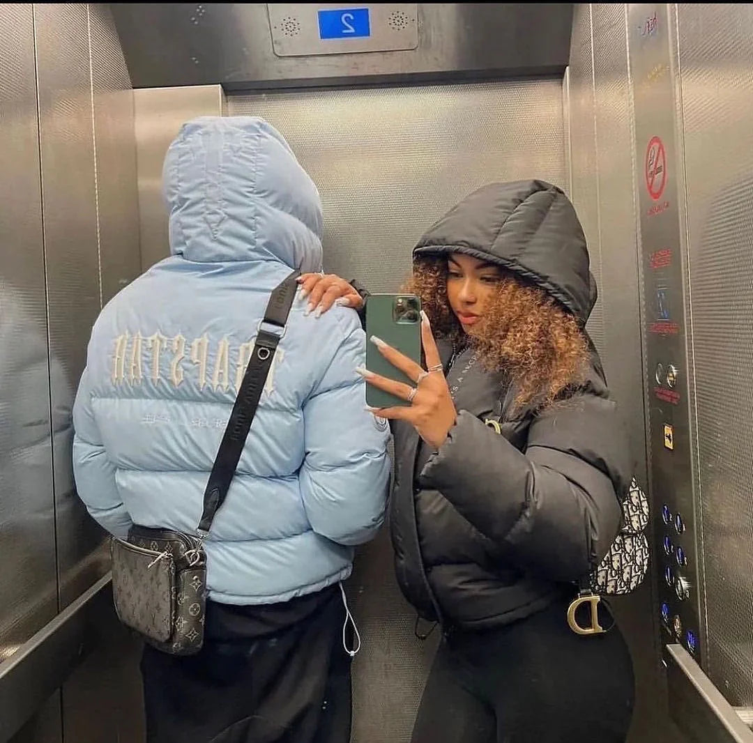 Trapstar Decoded Hooded Puffer 2.0 Jacket - Ice Blue