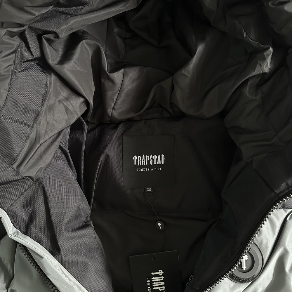 Trapstar Decoded Puffer Jacket - Grey/Black