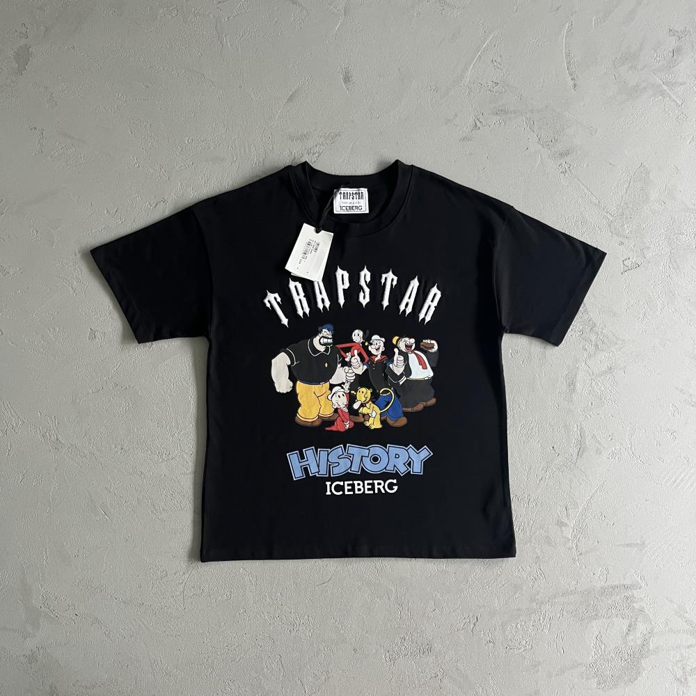 Trapstar Iceberg Popeye Printed T-Shirt - Black/White
