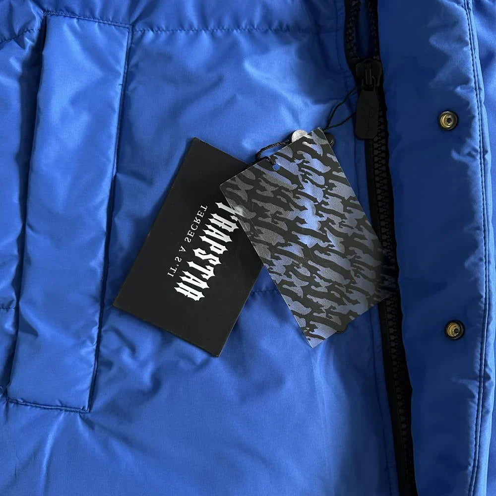 Trapstar Decoded Arch Puffer - Black/Blue