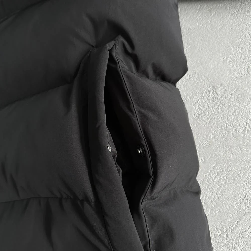 Trapstar Hyperdrive Detachable Hooded Puffer Jacket - Black/Lime