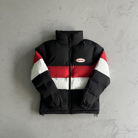 Trapstar Hyperdrive Puffer Jacket - Black/Red/White