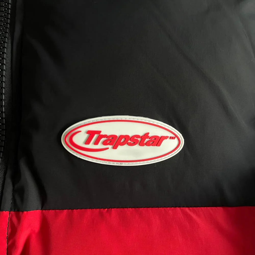 Trapstar Hyperdrive Puffer Jacket - Black/Red/White