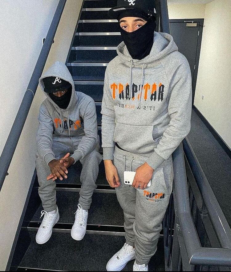 Trapstar Chenille Decoded Revolution Tracksuit - Grey/Black