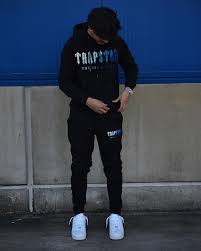 Trapstar Chenille Decoded Tracksuit Ice Flavours - Black/Grey
