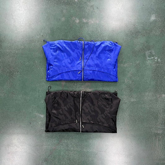 Trapstar Irongate T Jacquard Windbreaker - Black/Blue