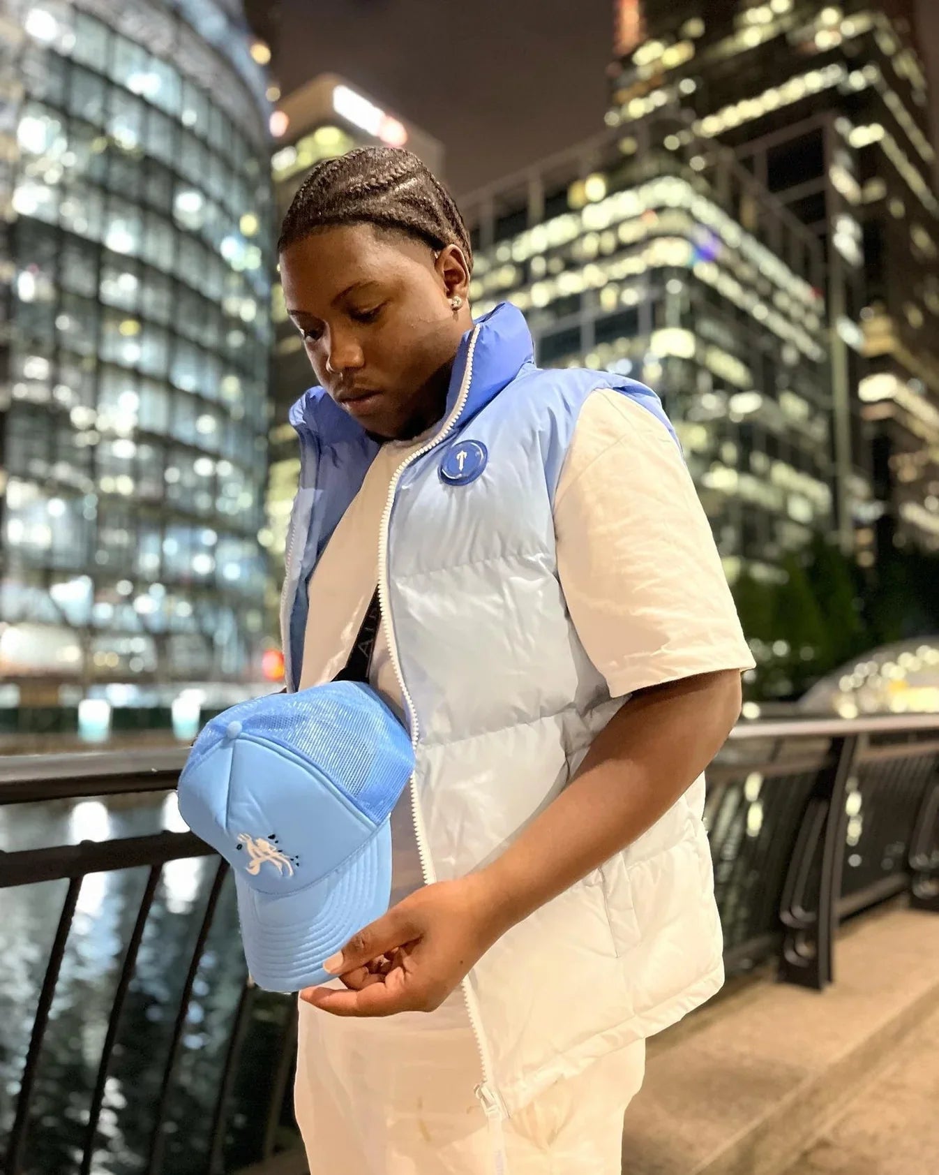 Trapstar Irongate Badge Gilet - Ice Blue