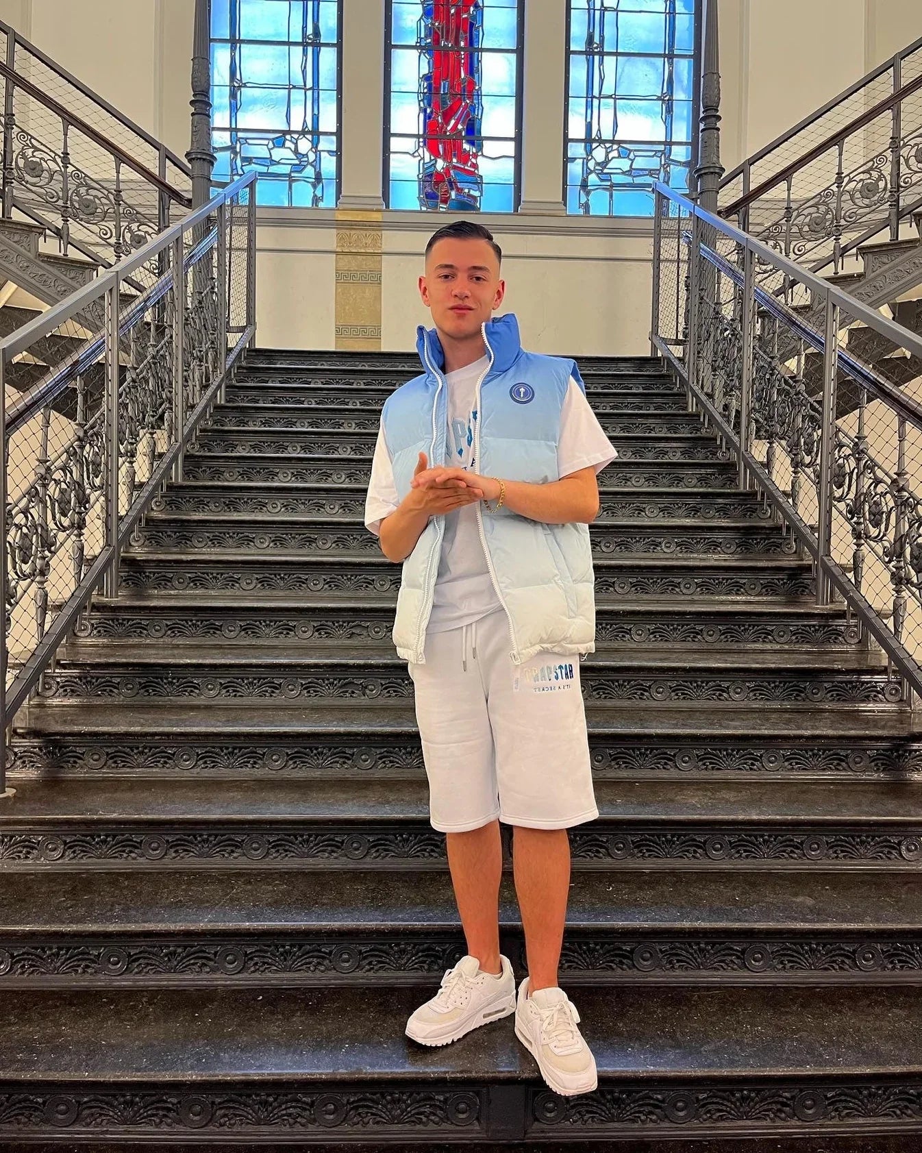 Trapstar Irongate Badge Gilet - Ice Blue