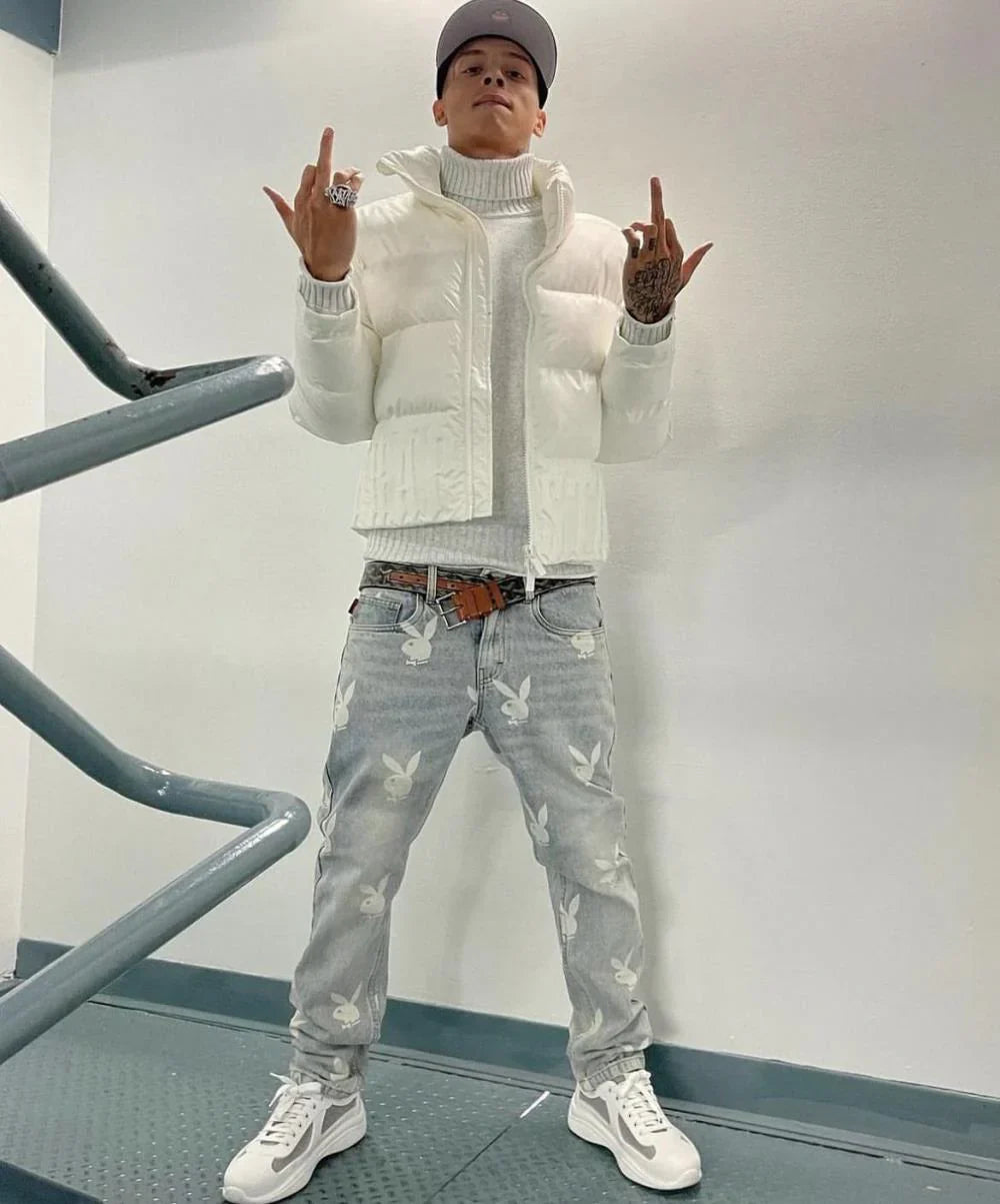 Trapstar Irongate Embossed Puffer Jacket - Black/White