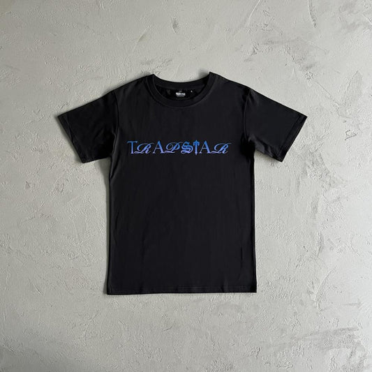 Trapstar Script Fade T-Shirt - Black/Blue