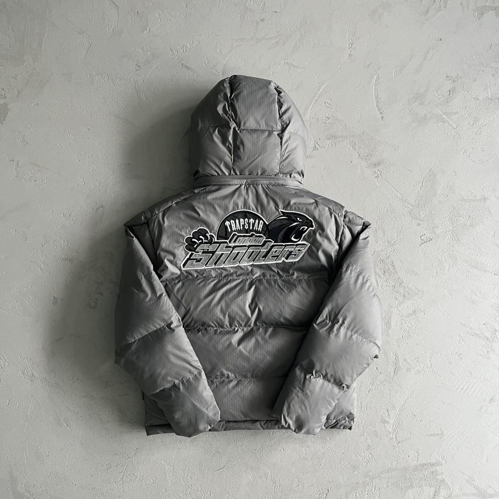 Trapstar Shooters Detachable Hooded Puffer - Grey