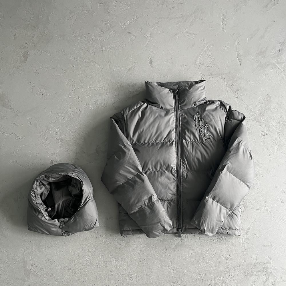 Trapstar Shooters Detachable Hooded Puffer - Grey