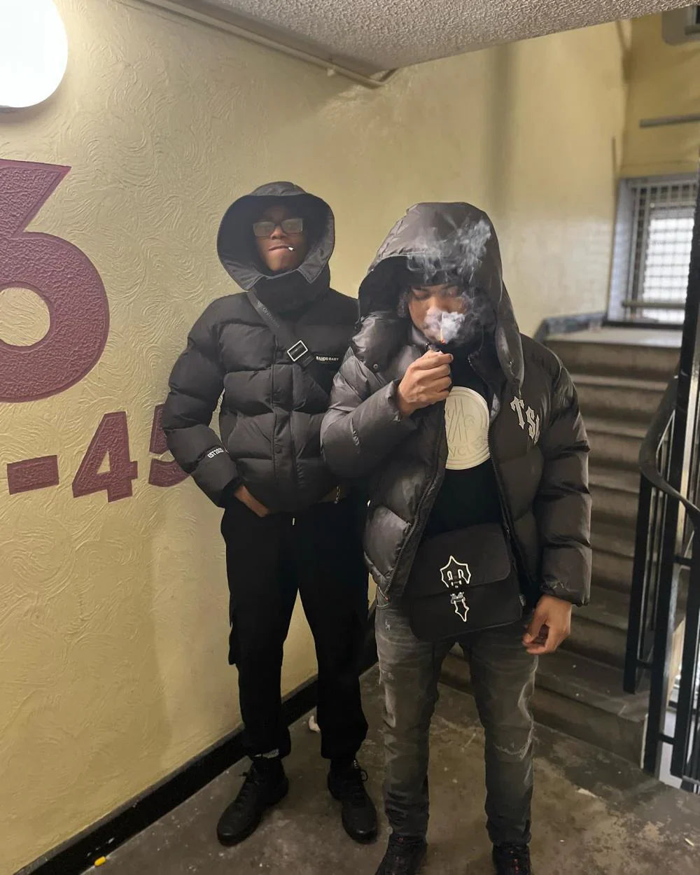 Trapstar Shooters Hooded Puffer -Black/Reflective