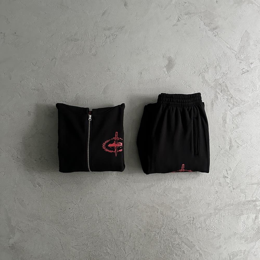 CORTEIZ Slaughter Gang Tracksuit - Black
