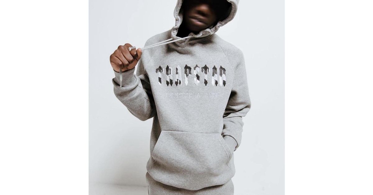 Trapstar Chenille Decoded Camo Logo Tracksuit - Grey/Black