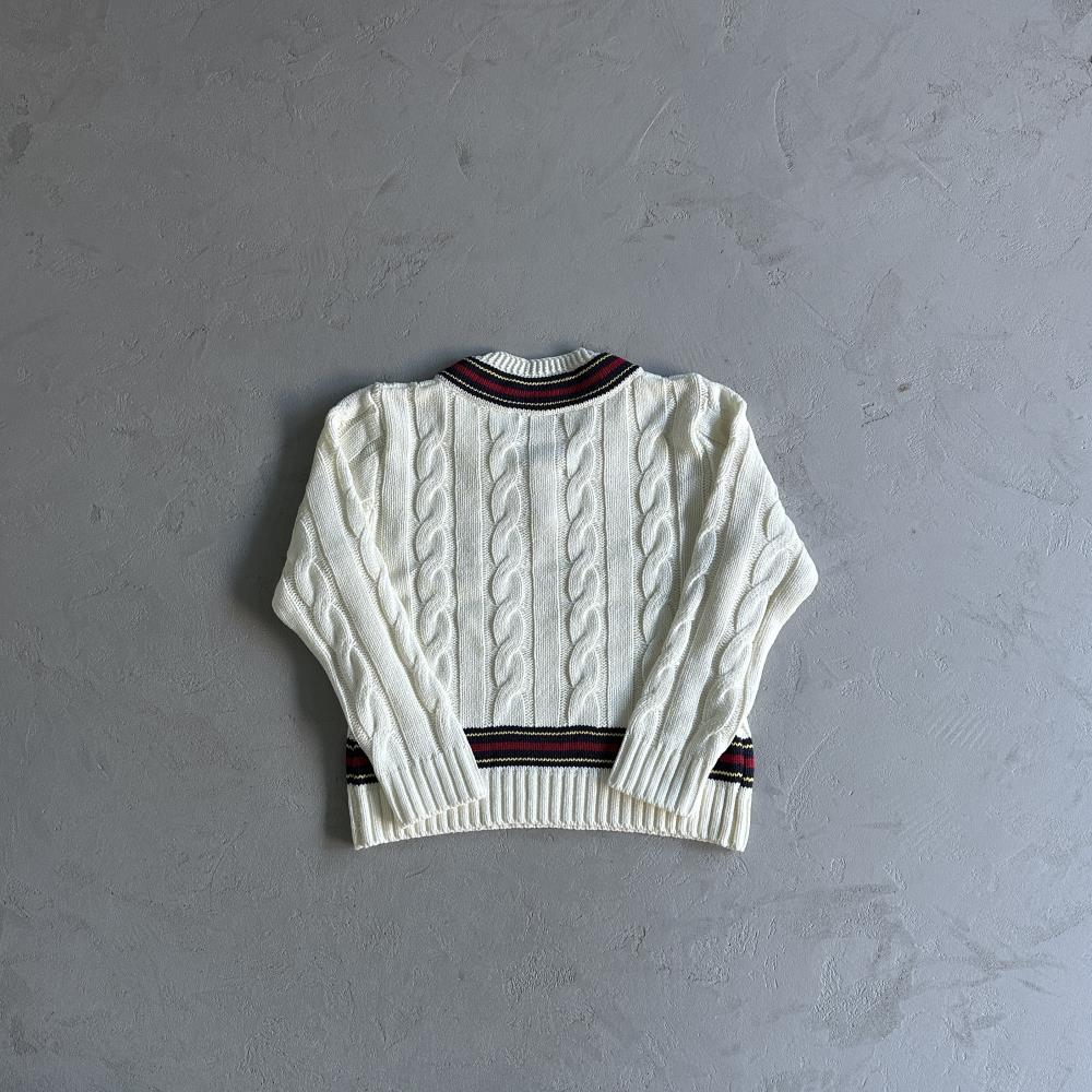 CORTEIZ V-Neck Sweater - White