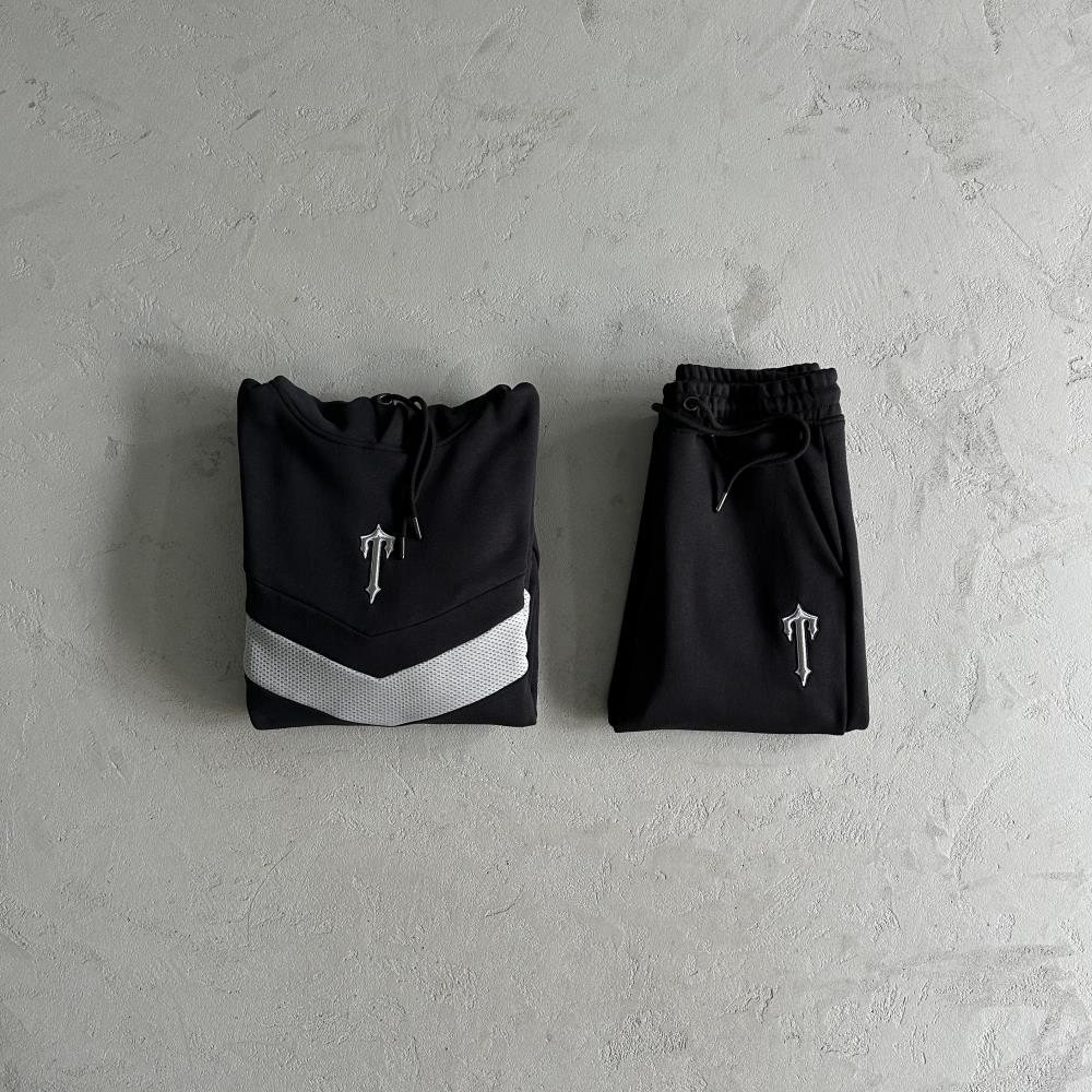 Trapstar V Stripe Tracksuit - Black/Grey