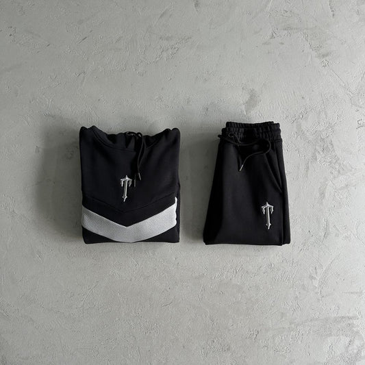 Trapstar V Stripe Tracksuit - Black/Grey