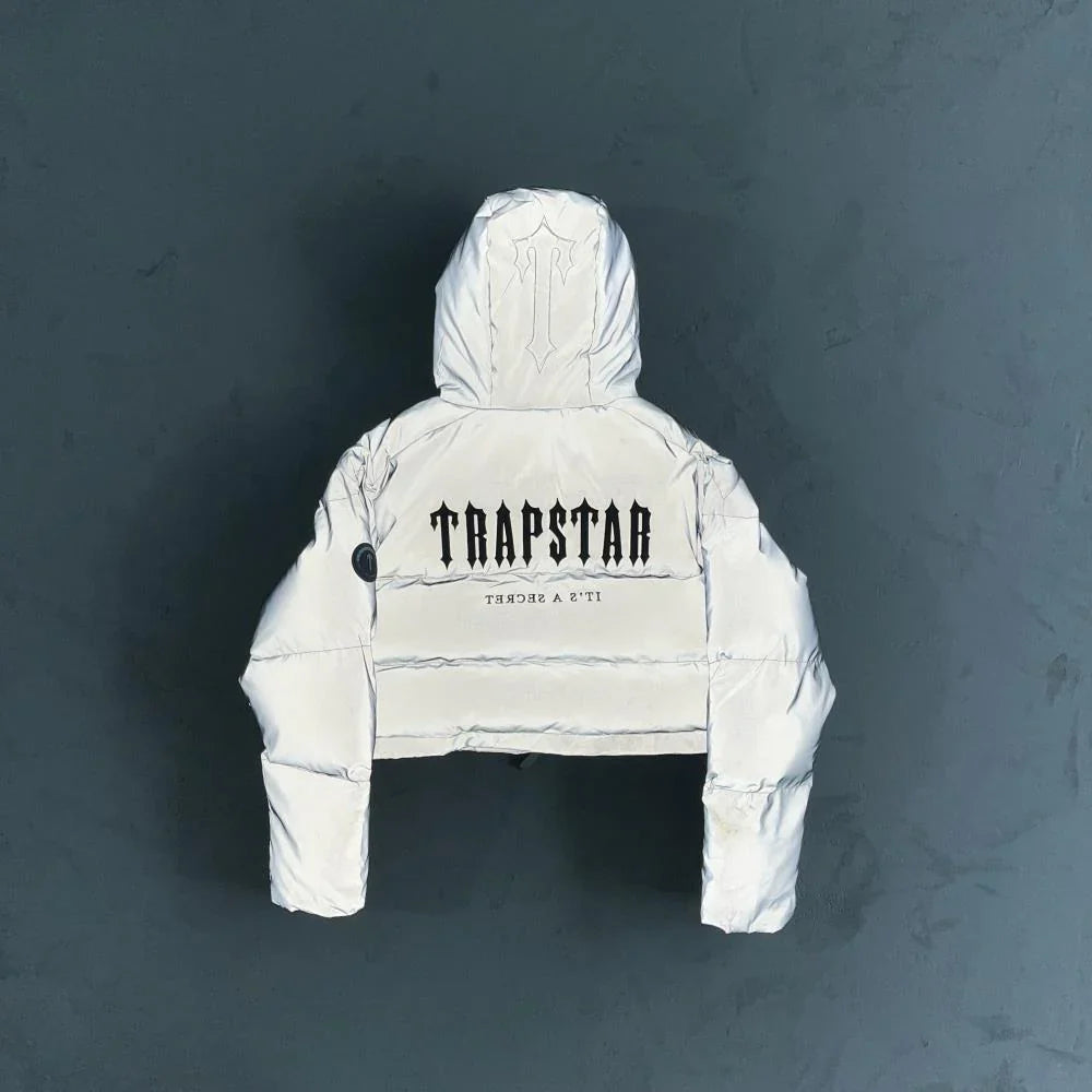 Trapstar Women's Decoded Reflective Puffer - Reflective White