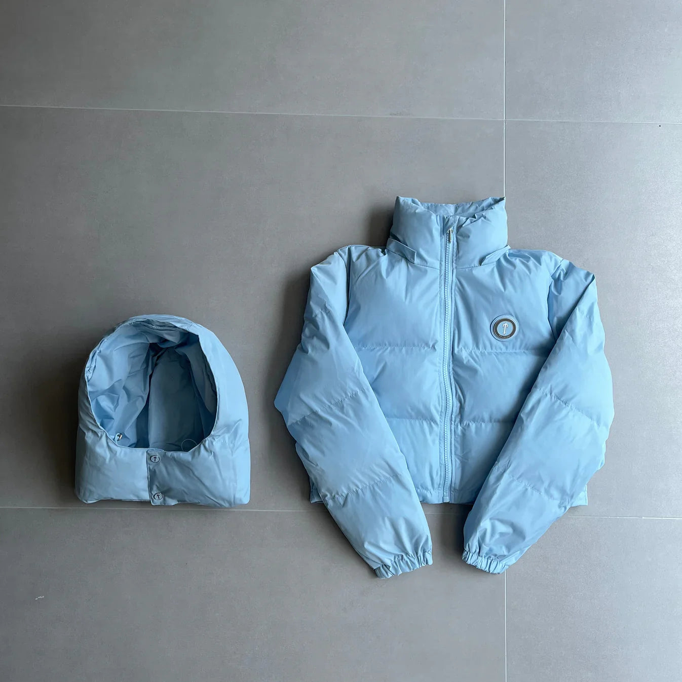Trapstar Women's Irongate Detachable Hooded Puffer - Baby Blue